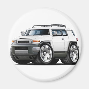 Fj Cruiser White Car Magnet