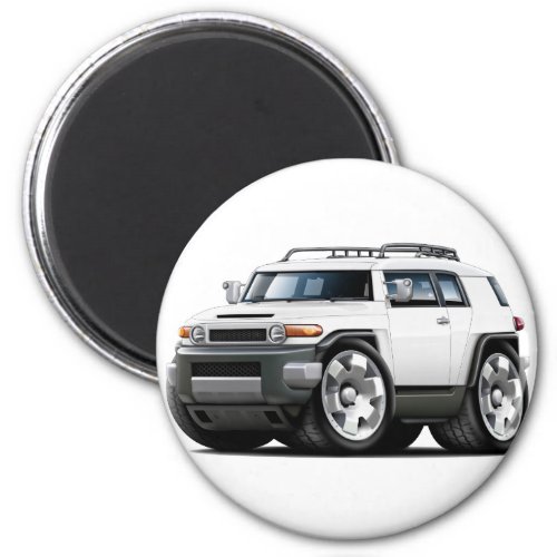 Fj Cruiser White Car Magnet