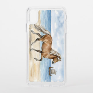 Fjara Icelandic Horse watercolor on the Beach Speck iPhone XS Max Case