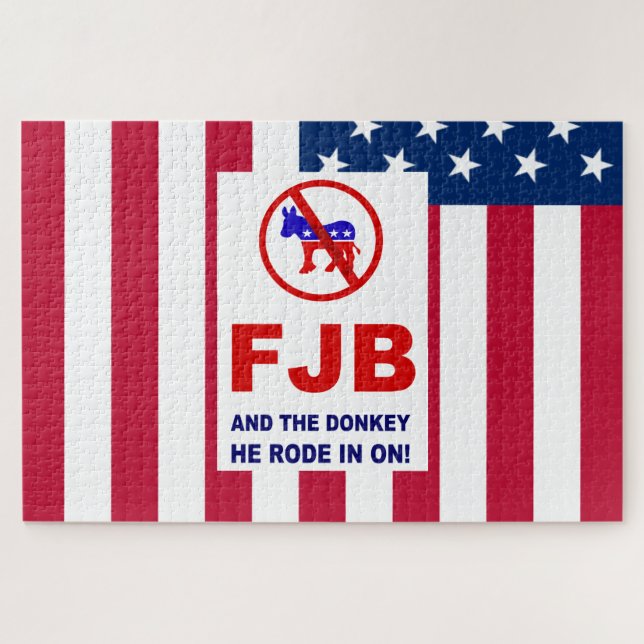 FJB and the donkey he rode in on! Jigsaw Puzzle (Horizontal)