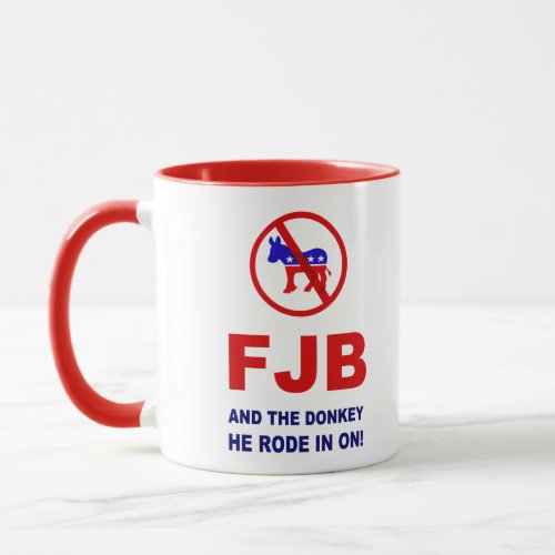 FJB and the donkey he rode in on Mug