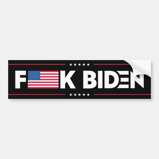 FJB Funny Anti Biden Pro Trump American Flag Bump Bumper Sticker | Zazzle