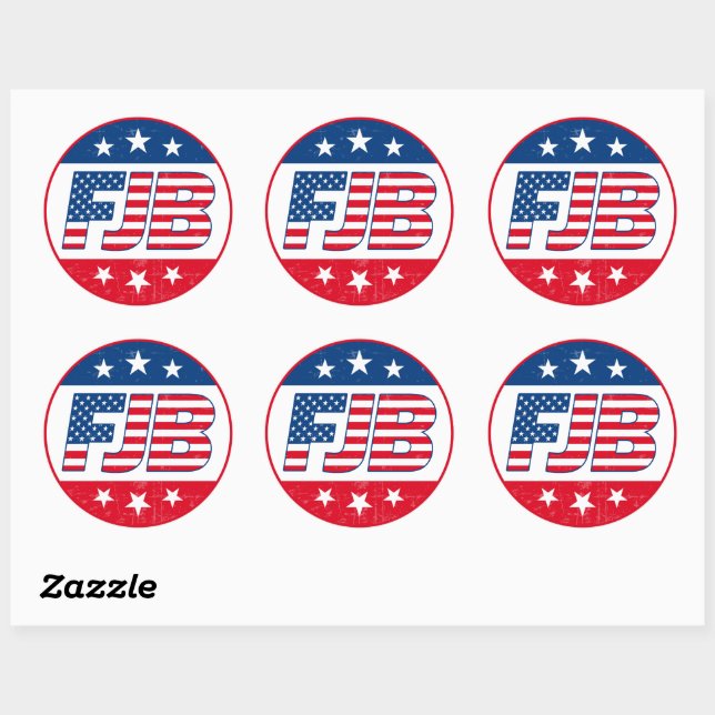 FJB funny anti joe Biden Trump 2024 election  Classic Round Sticker (Sheet)