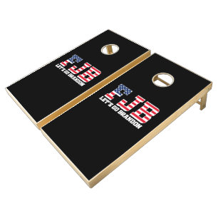 FJB Let's Go Brandon Anti Joe Biden Cornhole Set