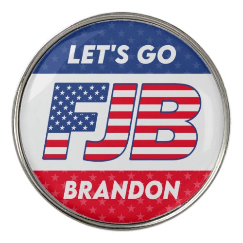 FJB Lets Go Brandon funny anti Biden trump 2024 Golf Ball Marker