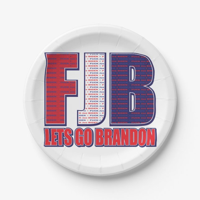 FJB - Lets Go Brandon Paper Plates (Front)