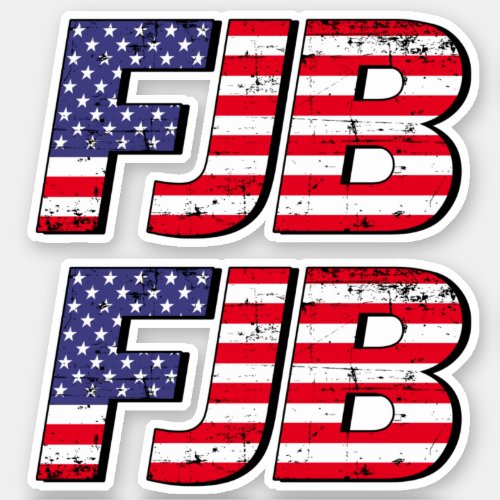FJB lets go Brandon vintage American flag Sticker