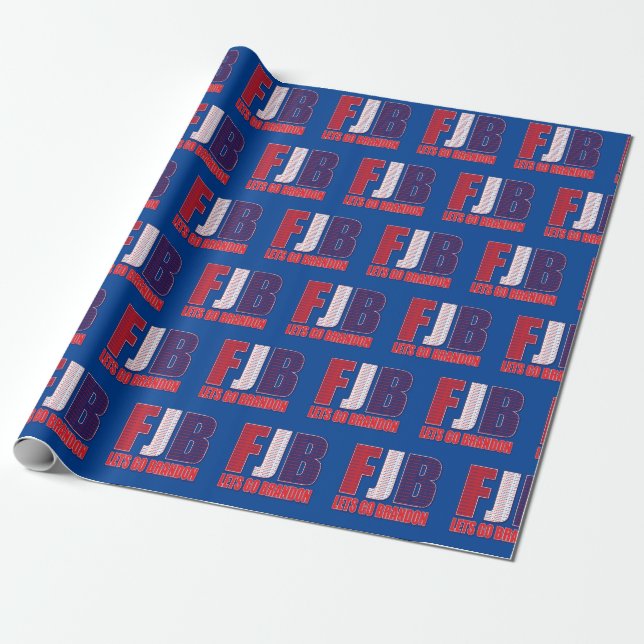 FJB - Lets Go Brandon Wrapping Paper (Unrolled)