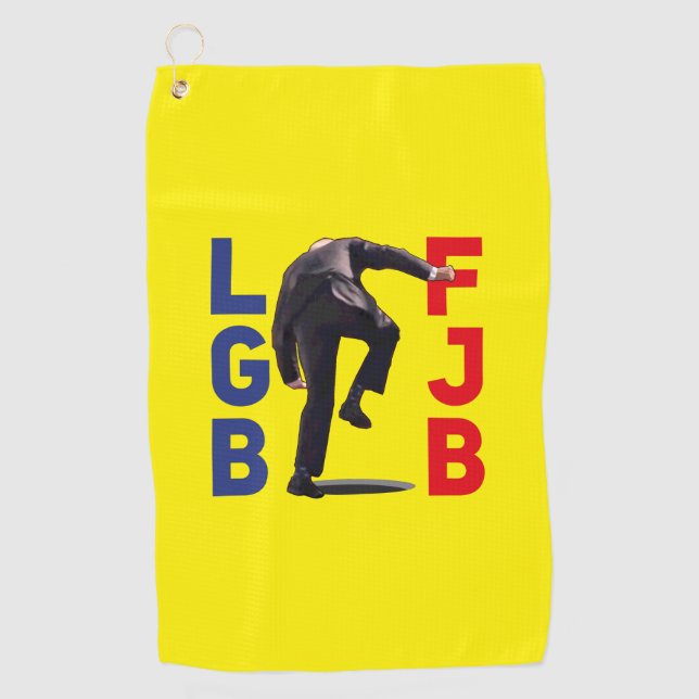 FJB LTGB Let's Go Brandon funny anti Biden fall Golf Towel (Front)