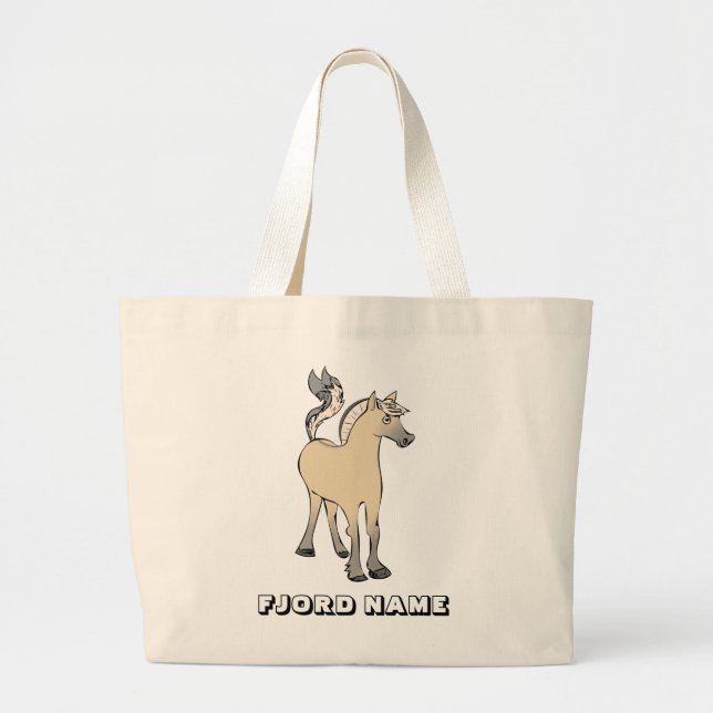 Fjord Horse Grooming Large Tote Bag (Front)