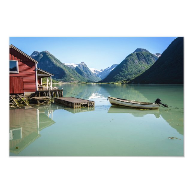 Fjord landscape in Norway poster (Front)