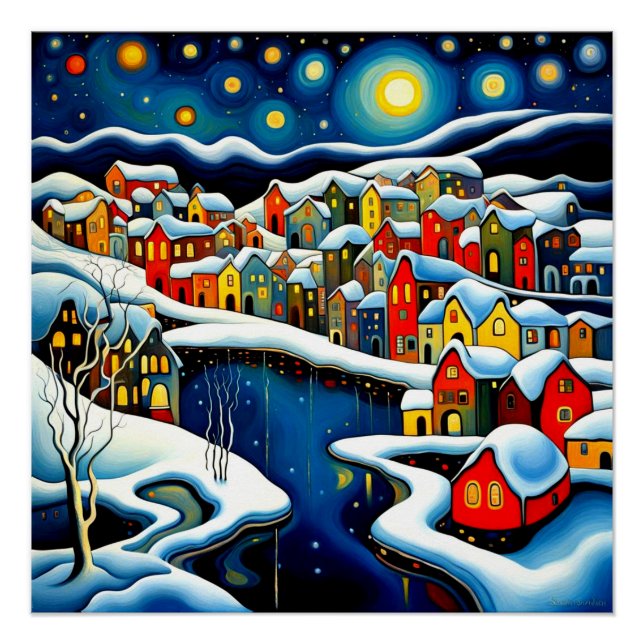 Fjord Winter 1 Poster (Front)