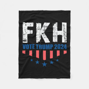 Fkh Trump 2024 Foxtrot Kilo Hotel Funny  Fleece Blanket