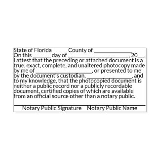 FL Copy Certification Stamp