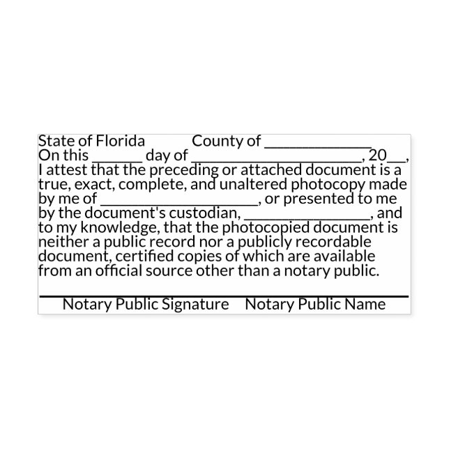 FL Copy Certification Stamp (Design)
