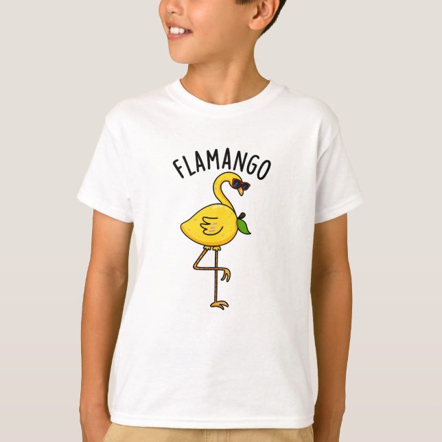 Fla-mango Funny Flamingo Pun  T-Shirt (Front)
