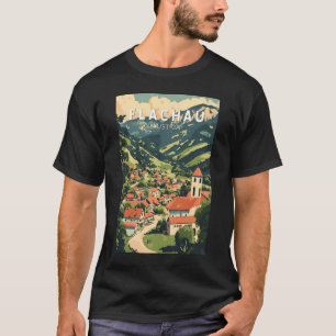 Flachau Austria Illustration Travel Art Vintage T-Shirt