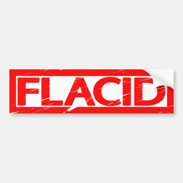 Flacid Stamp Bumper Sticker (Front)