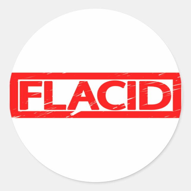 Flacid Stamp Classic Round Sticker (Front)