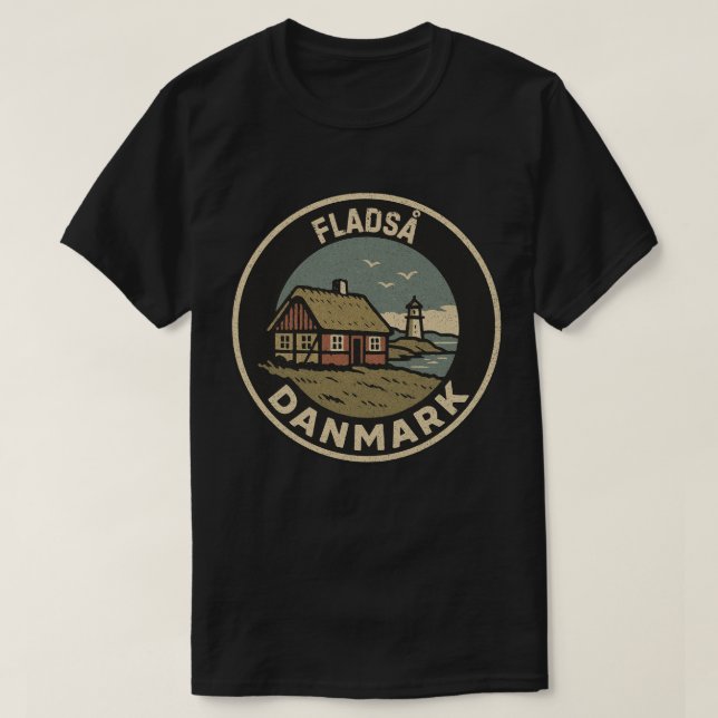 Fladså, Denmark Danmark  T-Shirt (Design Front)