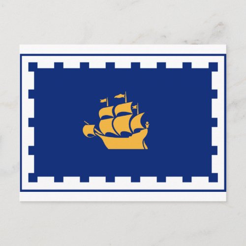 FlaFlag of Quebec City Postcard