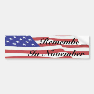 flag3, RememberIn November Bumper Sticker