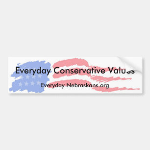 flag4, Everyday Conservative Values, Everyday N... Bumper Sticker