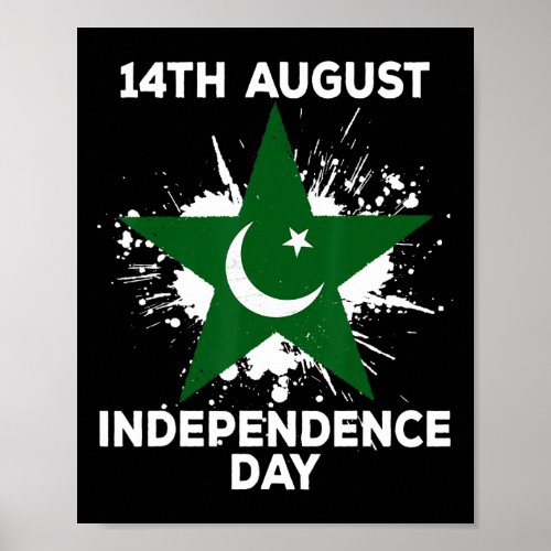 Flag 14 August Independence Day  Poster