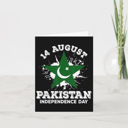 Flag 14 August Tees Independence Day Men Women Kid Card