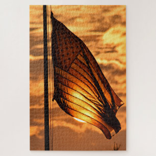 Flag Aglow in the Sunset -20x30 - 1014 pcs. Puzzle