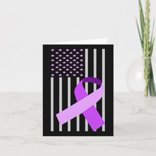 Flag Alzheimerheimer Ribbon Heimer Disease Awarene Card