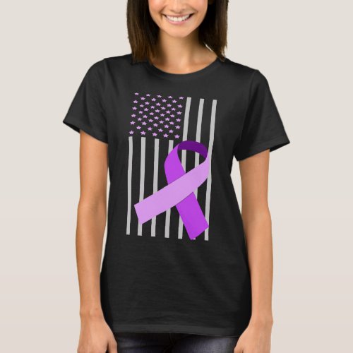 Flag Alzheimerheimer Ribbon Heimer Disease Awarene T_Shirt