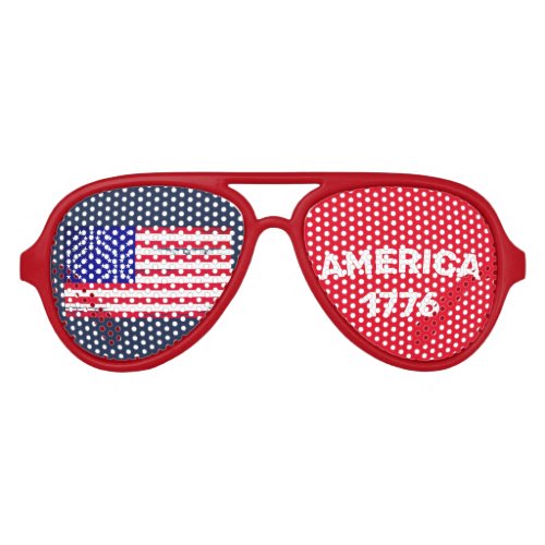 Flag America 1776 Aviator Sunglasses