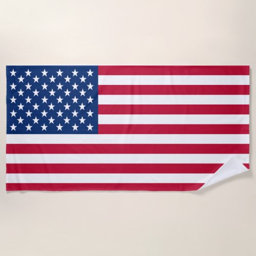 Flag America American country travel Beach Towel