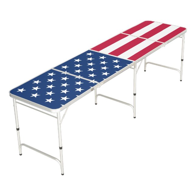 Flag America American country travel Beer Pong Table (Angled)