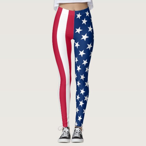 Flag America American country travel Leggings