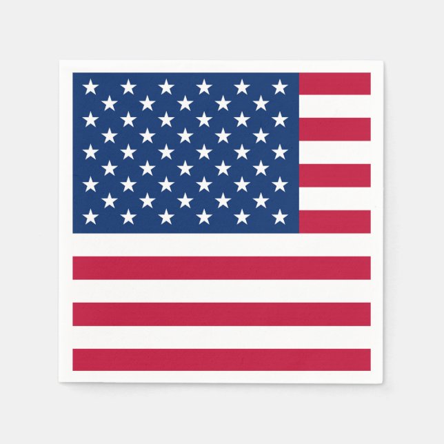 Flag America American country travel Paper Napkins (Front)
