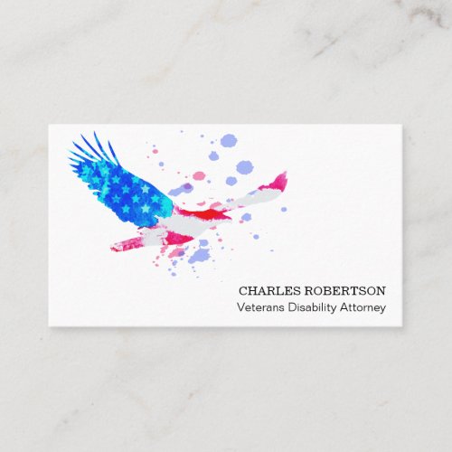   Flag  American Eagle Red White   Blue USA Business Card