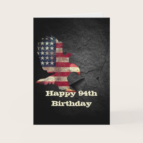 Flag and Bald Eagle for 94th Birthday Card Flag and Bald Eagle for 94th Birthday Card
