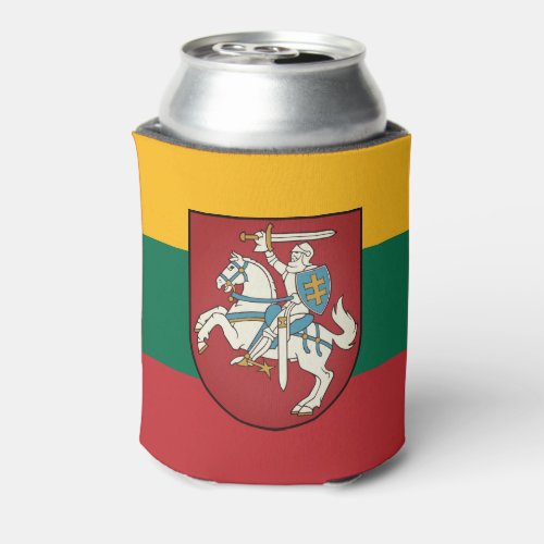 Flag and coat of arms of Lithuania Can Cooler