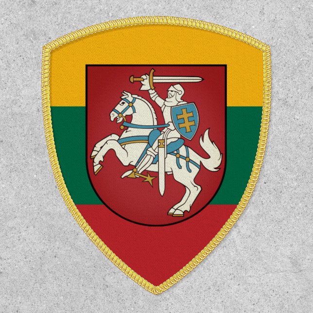 Flag and coat of arms of Lithuania Patch (Front)