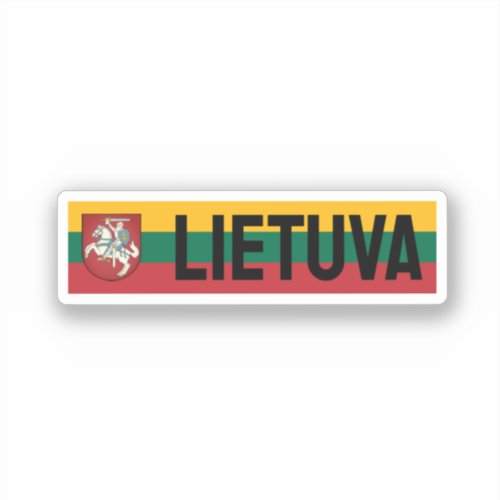 Flag and coat of arms of Lithuania Sticker