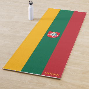 Flag and coat of arms of Lithuania Yoga Mat