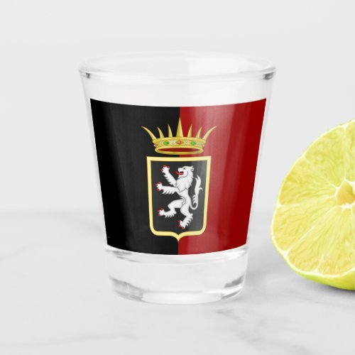 Flag and coat of arms of Valle dAosta Italy   Shot Glass