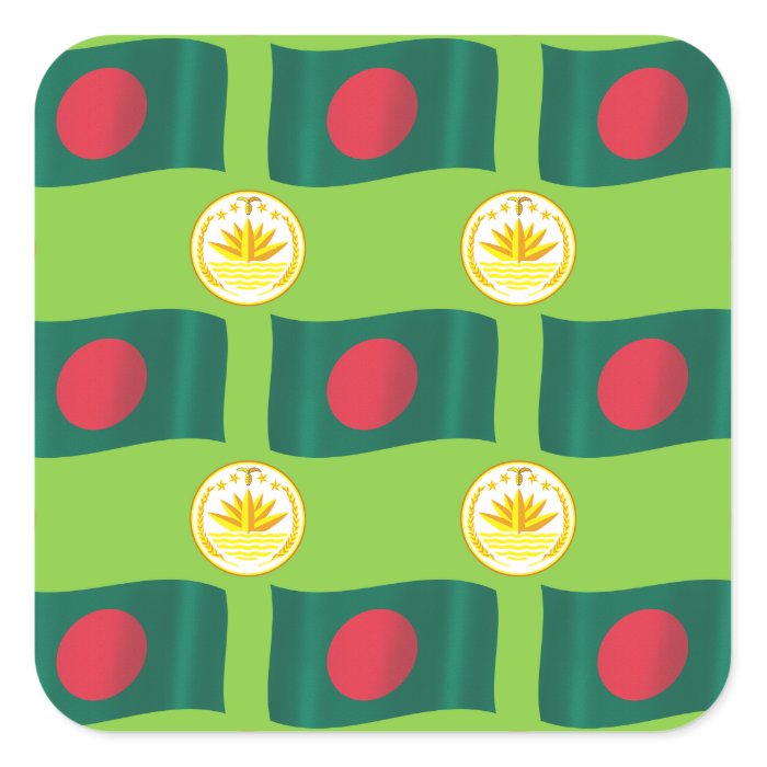 Flag and Crest of Bangladesh Stickers