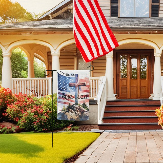 Flag and cross "God Bless America" (Creator Uploaded)
