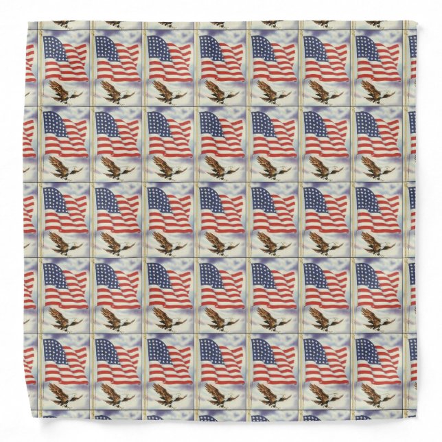 Flag and Eagle Bandana (Front)