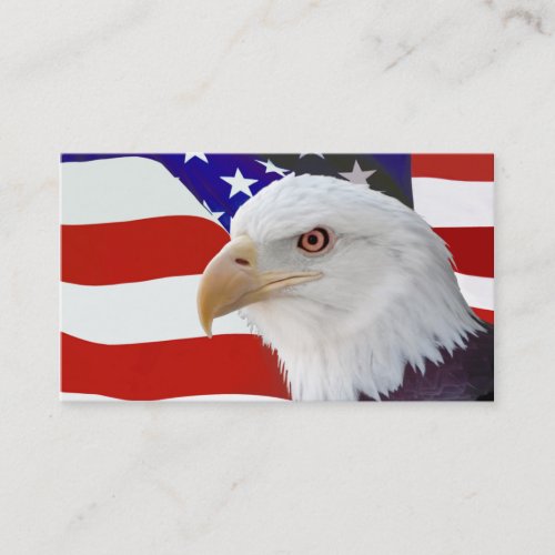 Flag and Eagle Business Card Template