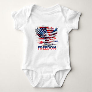 Flag and eagle of the United States.Freedom. Baby Bodysuit