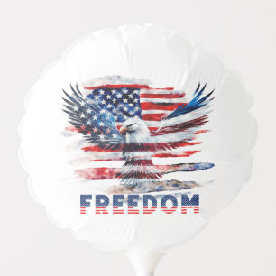 Flag and eagle of the United States.Freedom. Balloon